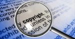 A magnifier on a copyright word